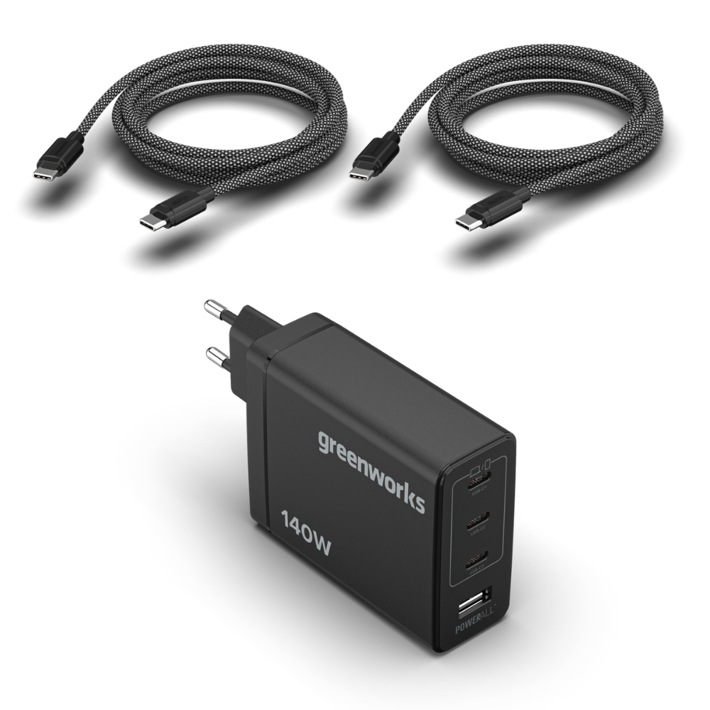 POWERALL 24V 140W USB-C nabíjačka + 2x 140W USB-C káble