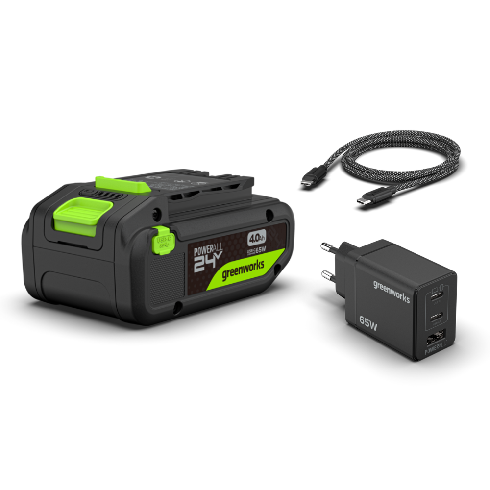POWERALL 24 V štartovacia súprava, 4 Ah USB-C batéria + 65 W nabíjačka