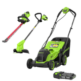 Kosačka na trávu POWERALL 24V 36cm + strunová kosačka 25cm + nožnice na živý plot 56cm, súprava