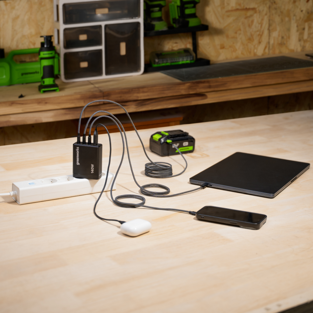 POWERALL 24V 140W USB-C nabíjačka + 2x 140W USB-C káble