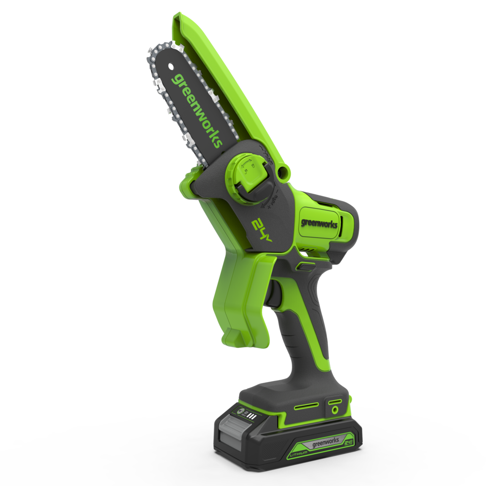 Mini reťazová píla POWERALL 24 V, 10 cm - 2 Ah batéria