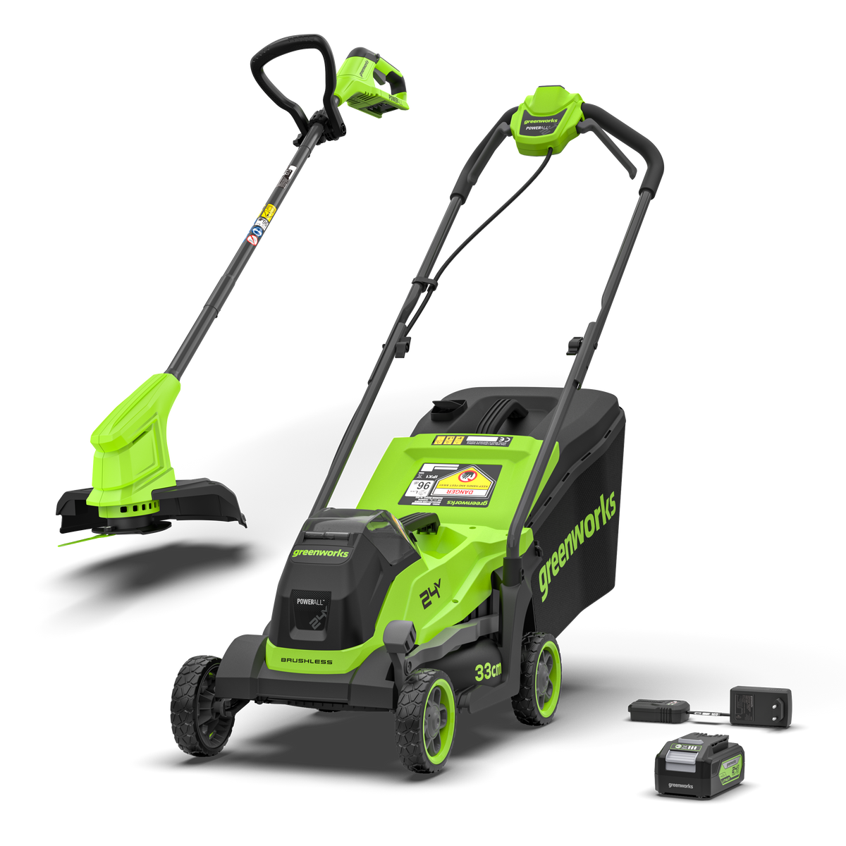 POWERALL 24V kosačka 33cm + vyžínač trávy 25cm Gen. II súprava
