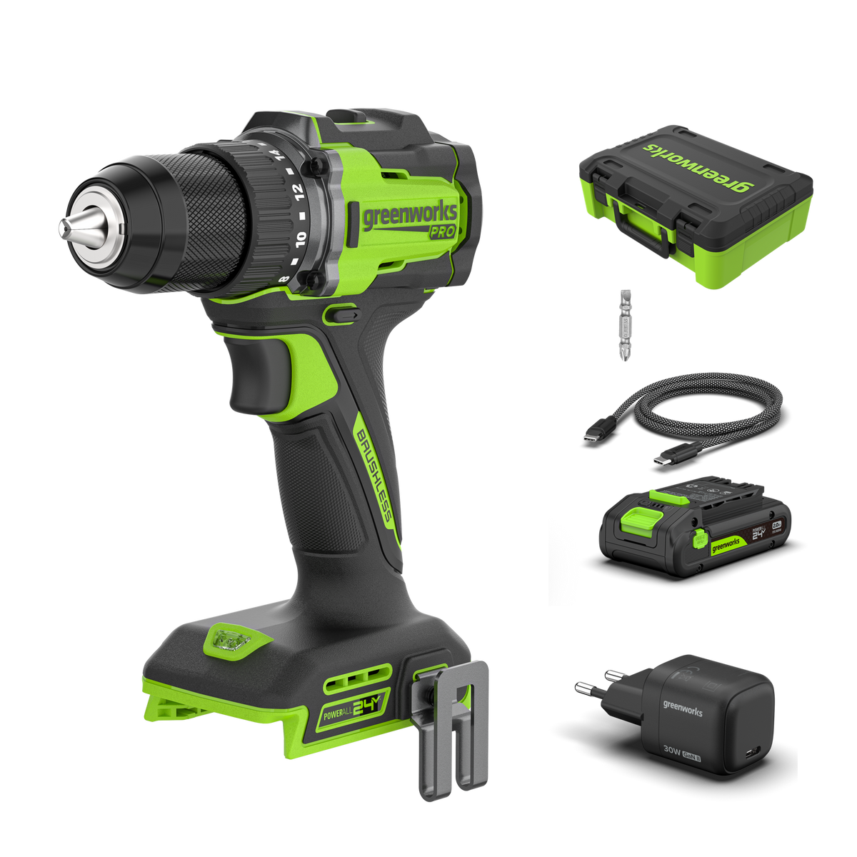 POWERALL 24V PRO príklepová vŕtačka 60Nm - 2Ah batéria