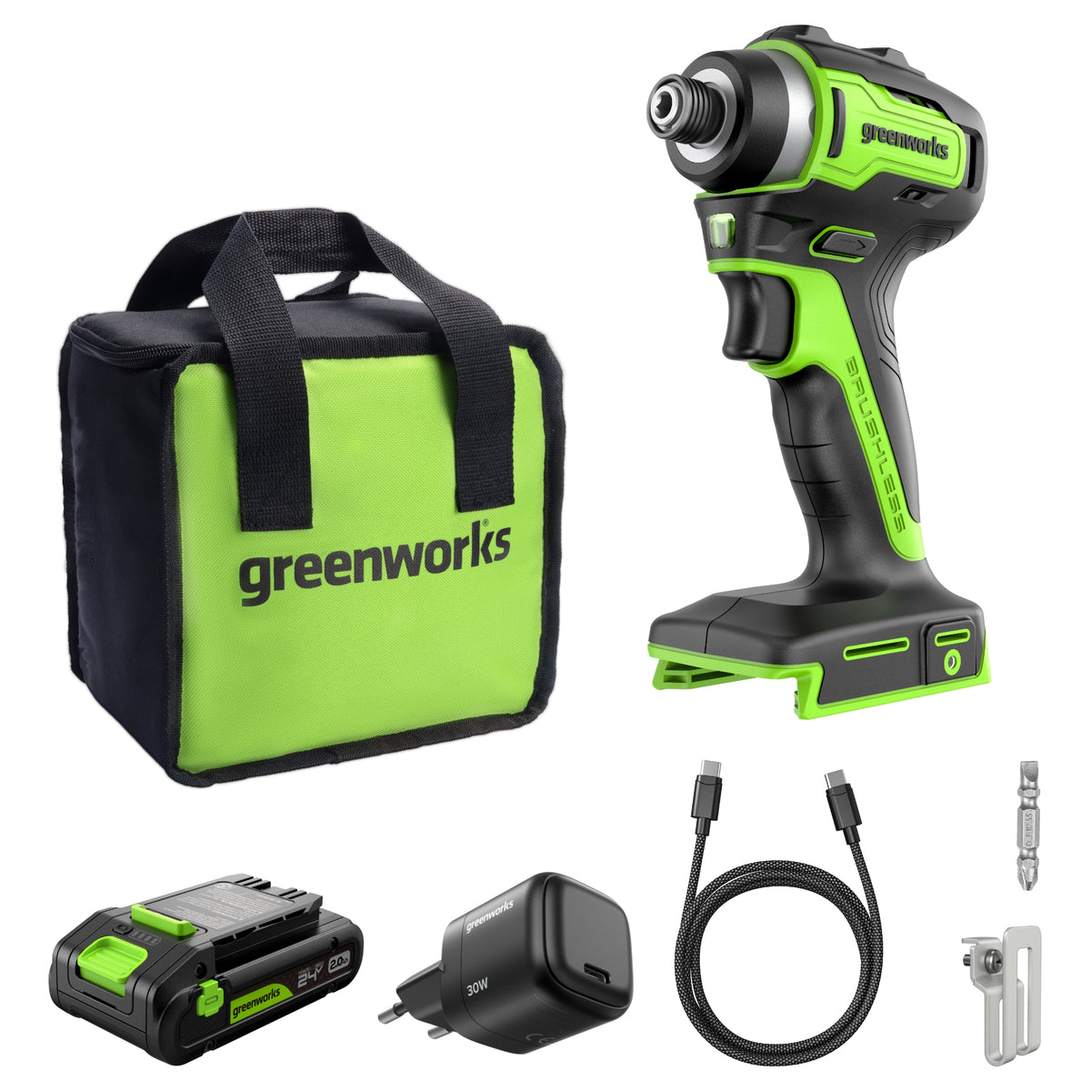 Rázový skrutkovač POWERALL 24V 220Nm - 2Ah batéria