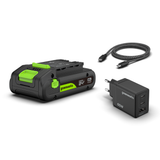 POWERALL 24 V štartovacia súprava, 2 Ah USB-C batéria + 65 W nabíjačka